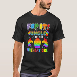 Camiseta Pop It Uncle Of the Birthday Chica