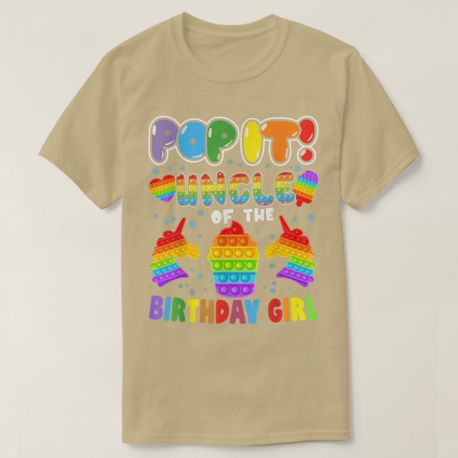 Camiseta Pop It Uncle of the Birthday Chica (Diseño del anverso)