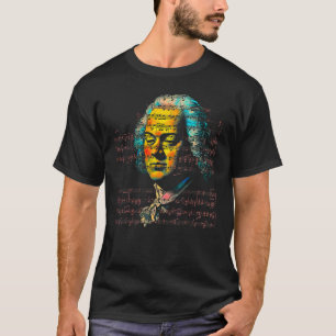 Camiseta Pop Johann Sebastián Bach Música Compositor Piano