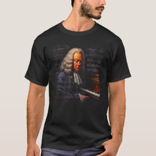 Camiseta Pop Johann Sebastian Bach Pianista de música