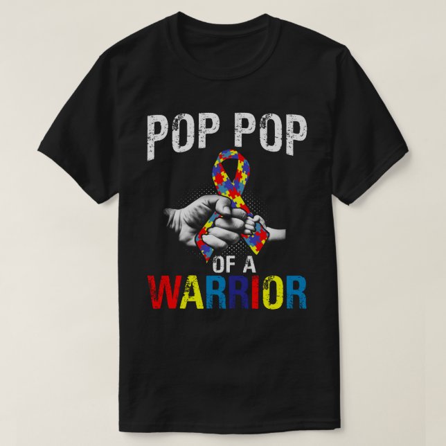 Camiseta pop of a Warrior Autism Awareness (Diseño del anverso)