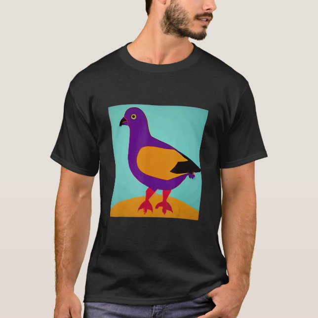 Camiseta Pop Pigeon Divertida Trendy Para Hombres Mujeres Y (Anverso)