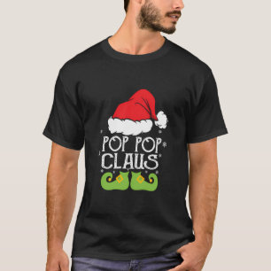 Camiseta Pop Pop Claus Navidades Camisas de la familia Paja