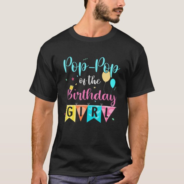 Camiseta Pop Pop De Chica De Cumpleaños Pop Daughter Bday (Anverso)