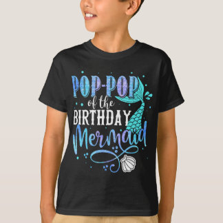 Camiseta Pop-Pop De La Familia De La Sirena De Cumpleaños Q