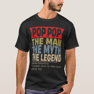 Camiseta Pop pop el hombre el mito la leyenda retro del pad