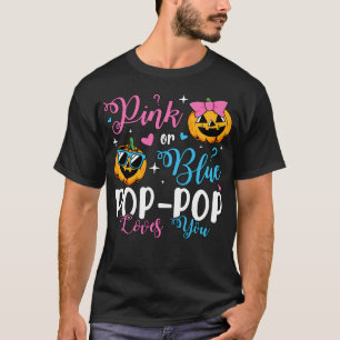 Camiseta Pop-Pop Rosa O Azul Te Ama Calabaza Hombres Bebés