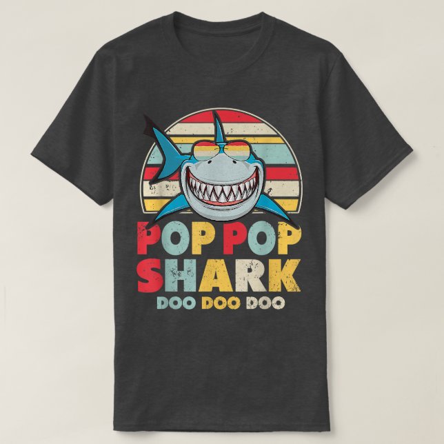 Camiseta Pop Pop Shark , Gift For Pop Pop  (Diseño del anverso)