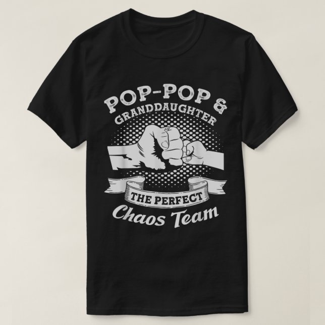 Camiseta Pop-Pop y Nieta el equipo de caos perfecto Gra (Diseño del anverso)