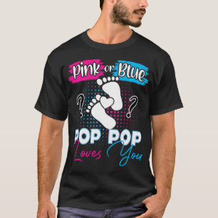 Camiseta Pop rosa o azul ama el género del embarazo