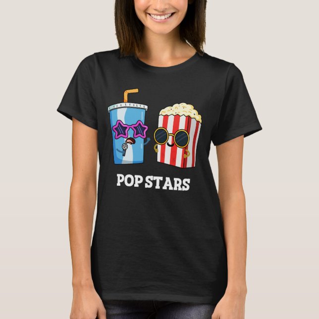 Camiseta Pop Stars Funny Snack Pun Dark BG (Anverso)
