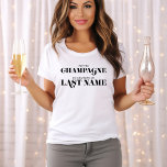 Camiseta "Pop the Champagne" - Novia a ser<br><div class="desc">Diseño de fiesta nupcial de moda y moda.</div>