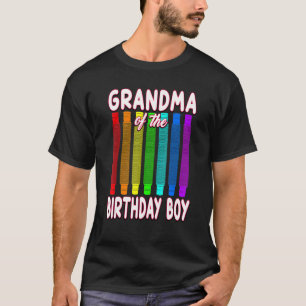 Camiseta Pop Tube Birthday Grandma of the Birthday Boy