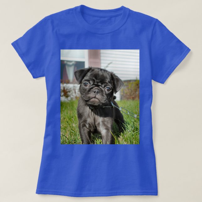 Camiseta Popa de cachorro negro (Diseño del anverso)
