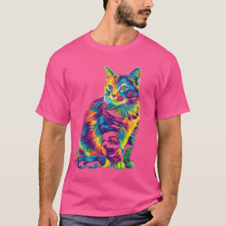 Camiseta Popart de gato Naranja de Tabby