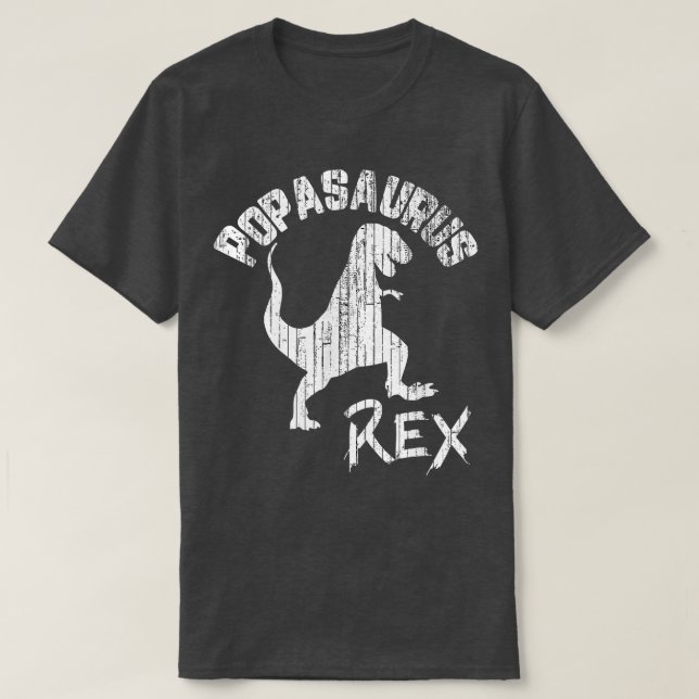 Camiseta Popasaurus Re Cute Dinosaur Funny Fathers Day Gift (Diseño del anverso)