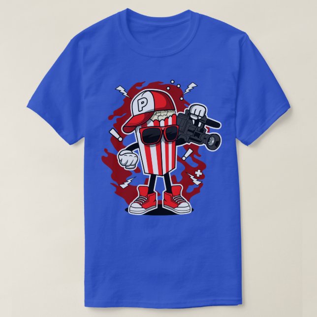 CAMISETA POPCORN CAMERAMAN (Diseño del anverso)