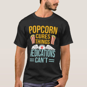 Camiseta Popcorn Curas Cosas Popcorns Alimentos Comedor Grá
