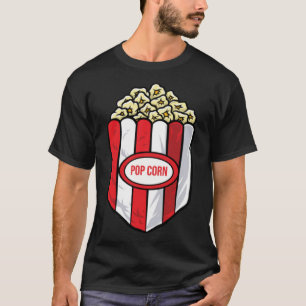 Camiseta Popcorn de comida rápida y chatarra en un bolsillo