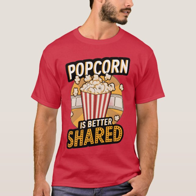 Camiseta POPCORN ES MEJOR chica COMPARTIDO (Anverso)