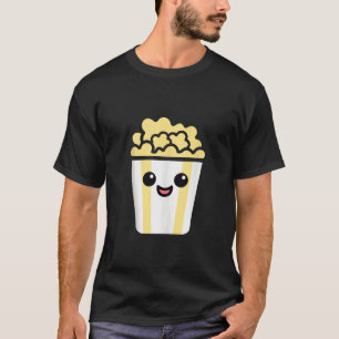 Camiseta Popcorn minimalista Comida de azúcar Comida simple