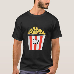 Camiseta Popcorn minimalista Comida de azúcar Comida simple