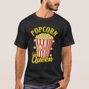 Camiseta Popcorn Queen Popcorns Food Eater Graphic