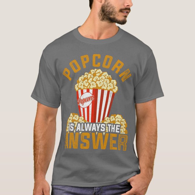 Camiseta Popcorn Siempre Responde A Películas Amigos De Pop (Anverso)