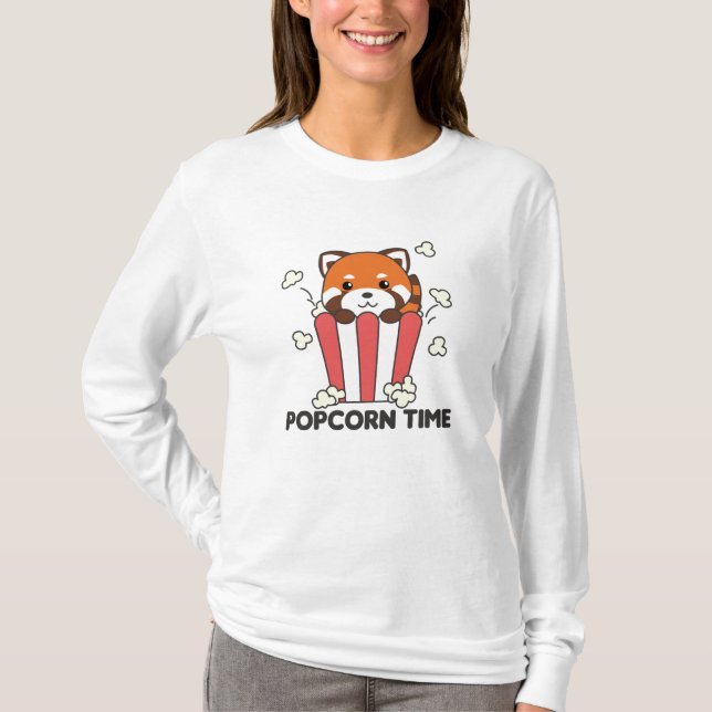 Camiseta Popcorn Time Funny Pun (Anverso)