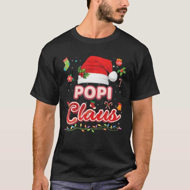 Camiseta Popi Claus Matching Family Christmas Santa Pajama (Anverso)