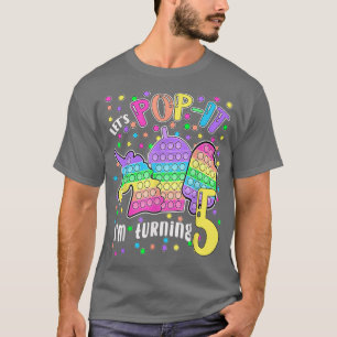 Camiseta Popit... cumplo 5 años coloridos.