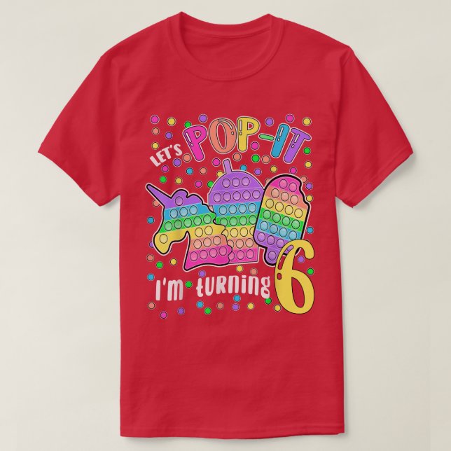 Camiseta Popit... cumplo 6 años... (Diseño del anverso)