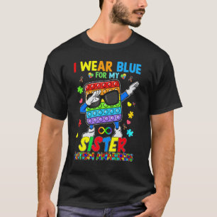 Camiseta Popit Dab Llevo Azul Por Mi Hermana Puzzle Autismo
