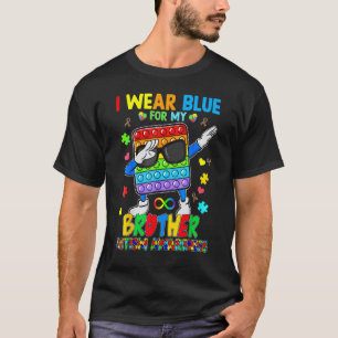 Camiseta Popit Dab Llevo Azul Por Mi Hermano Puzzle Autismo
