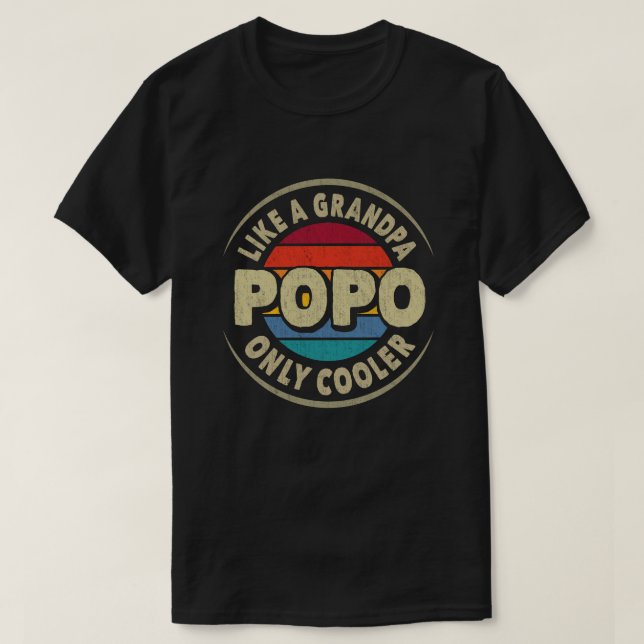 Camiseta Popo como un abuelo, regalo del Día del padre más  (Diseño del anverso)