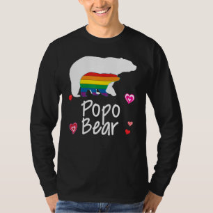 Camiseta Popo Lgbt Oso Orgullo Lesbiano Gay Floral Arcoiris