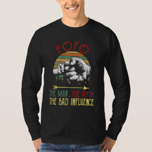 Camiseta Popo Vintage El Hombre Mito Influencia Mala Fathe