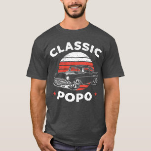 Camiseta Popo Vintage Retro Clásico Divertido Amante del Co