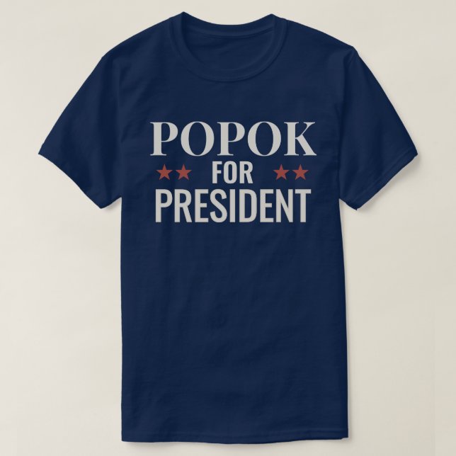 Camiseta Popok para Presidente ★ Recomendado por la Campaña (Diseño del anverso)