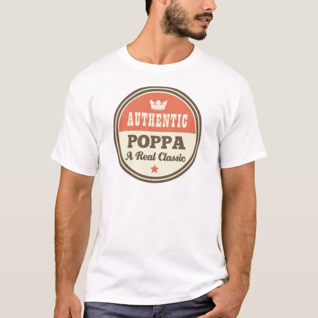 Camiseta Poppa auténtico una obra clásica real (Anverso)