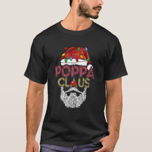 Camiseta Poppa Claus Navidades Papá Papá Papá Papá Papá Pap