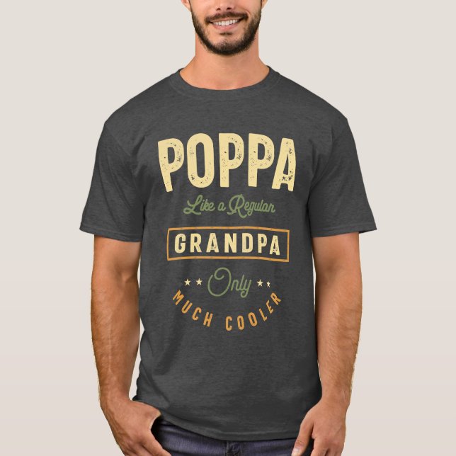 Camiseta Poppa como un abuelo normal sólo mucho frío (Anverso)
