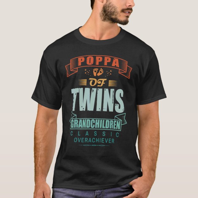 Camiseta Poppa De Los Nietos Gemelos Clásicos Sobreviviente (Anverso)