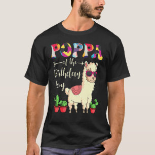 Camiseta Poppa Del Niño De Cumpleaños Lama Bday Fiesta Cele