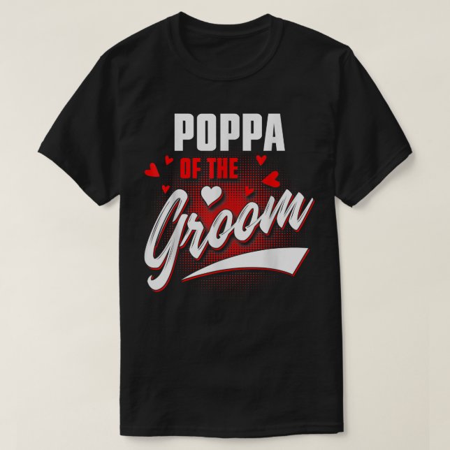 Camiseta Poppa Del Partido De La Boda De Groom Que Coincide (Diseño del anverso)