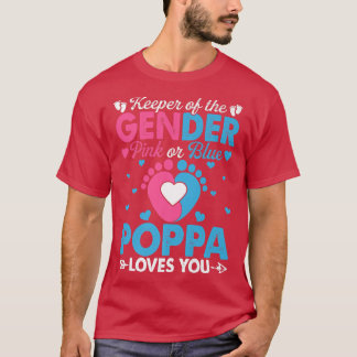Camiseta Poppa Rosa O Azul Funny Te Ama Revelación De Géner