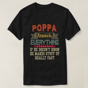 Camiseta Poppa sabe todo lo gracioso que es el regalo del a
