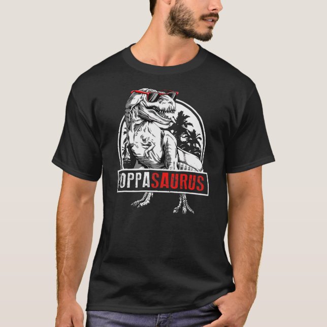 Camiseta Poppa Saurus T Rex Dinosaur Poppa Saurus Padre (Anverso)