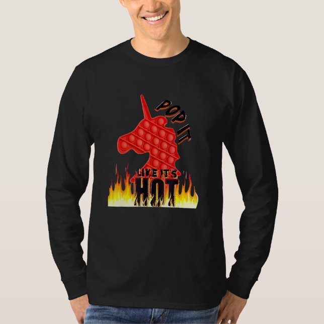 Camiseta "Popper Poppin" Unicornio" de "Pop It's Hot Fidget (Anverso)