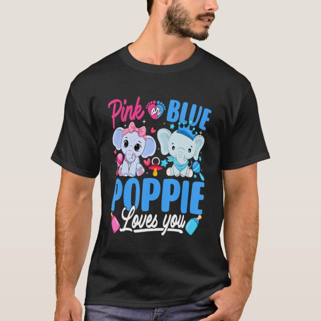 Camiseta Poppie Rosa O Azul Te Ama Género Revelar Elepha (Anverso)